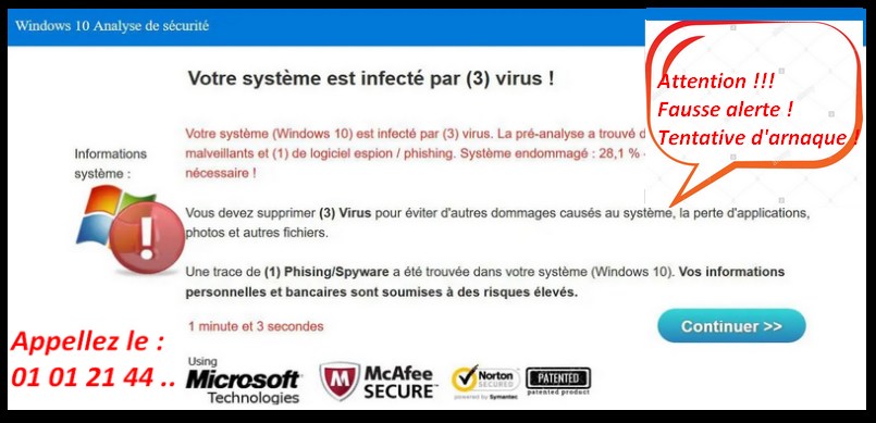 virus fausse alerte - informatique13 Marseille